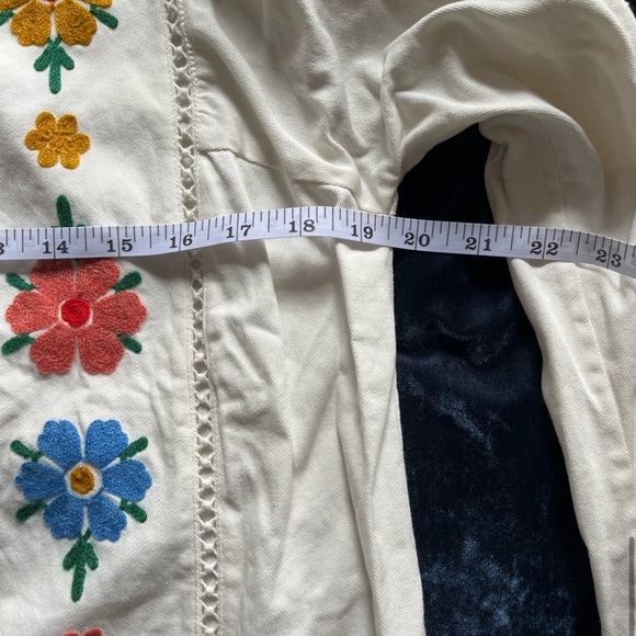 Sezane Yolanda Shirt - Embroidered Button Down blouse Size 8/EU 40 - Picture 3 of 5